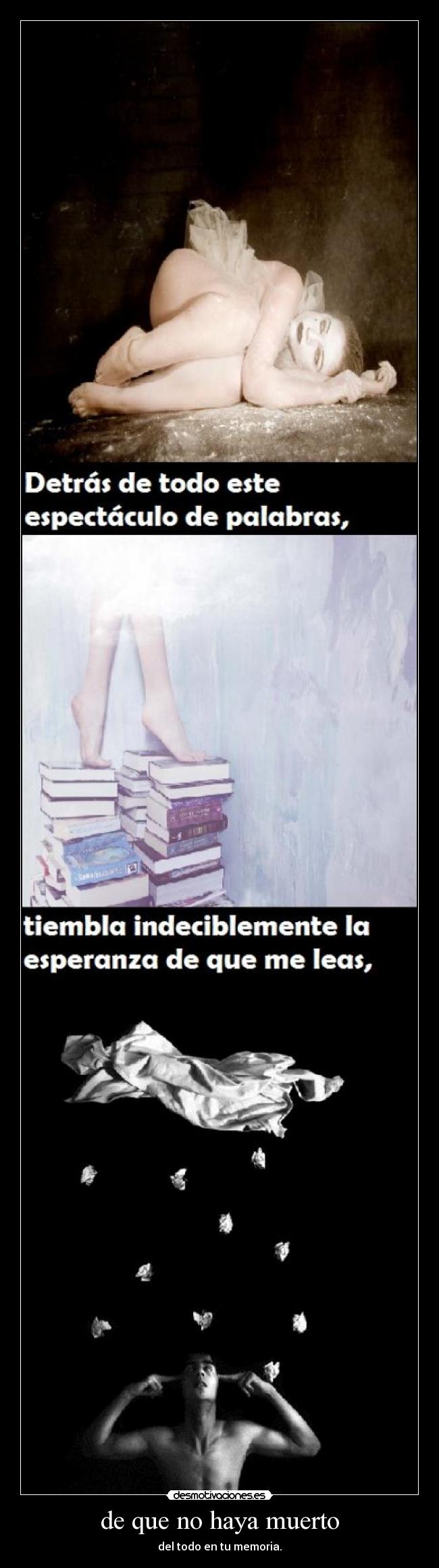 de que no haya muerto -