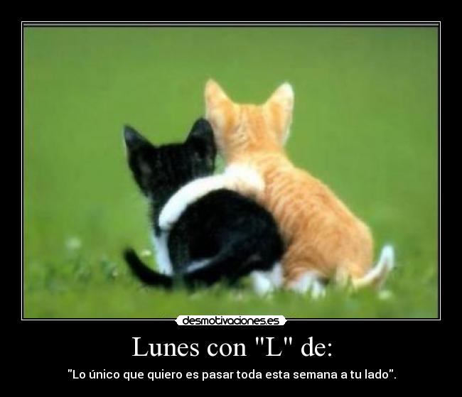 Lunes con L de: - Lo único que quiero es pasar toda esta semana a tu lado.