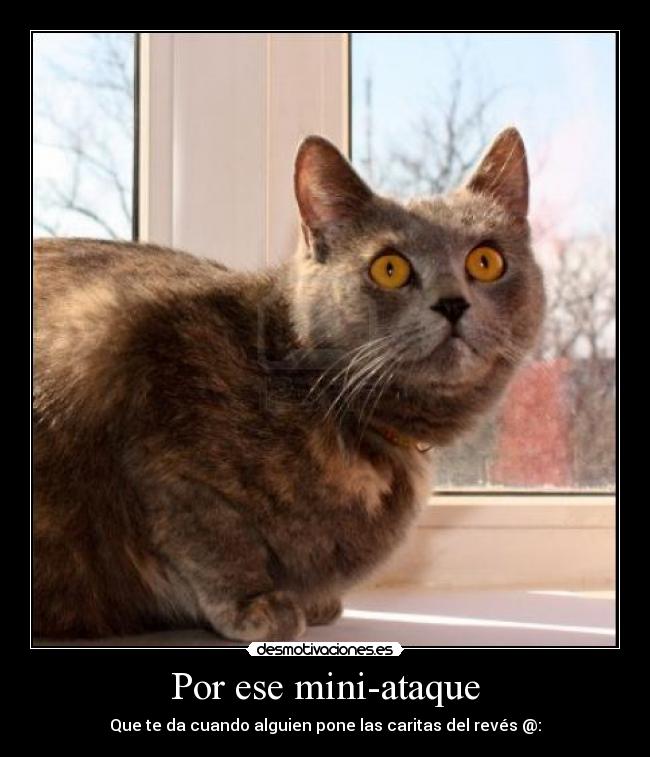 Por ese mini-ataque - Que te da cuando alguien pone las caritas del revés @: