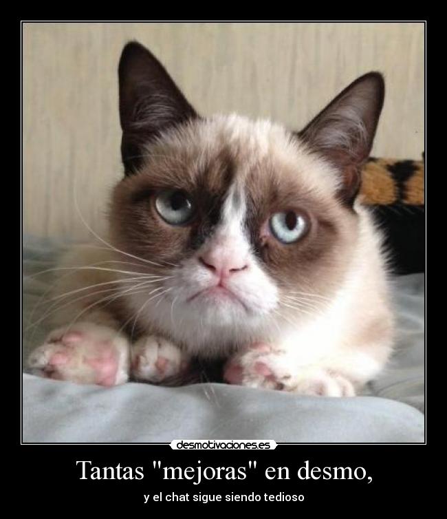 Tantas mejoras en desmo, - y el chat sigue siendo tedioso