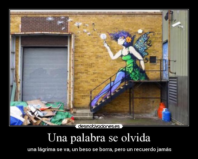 Una palabra se olvida -