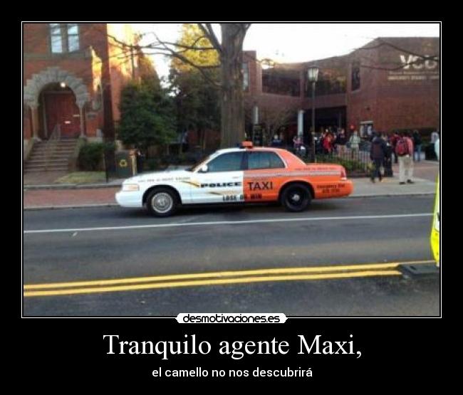 Tranquilo agente Maxi, - el camello no nos descubrirá