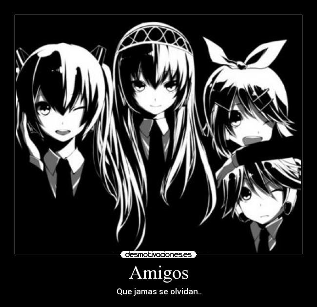 carteles amigos miku luka rin len desmotivaciones