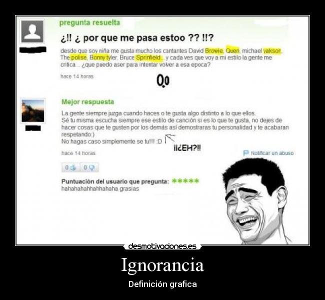 Ignorancia - Definición grafica