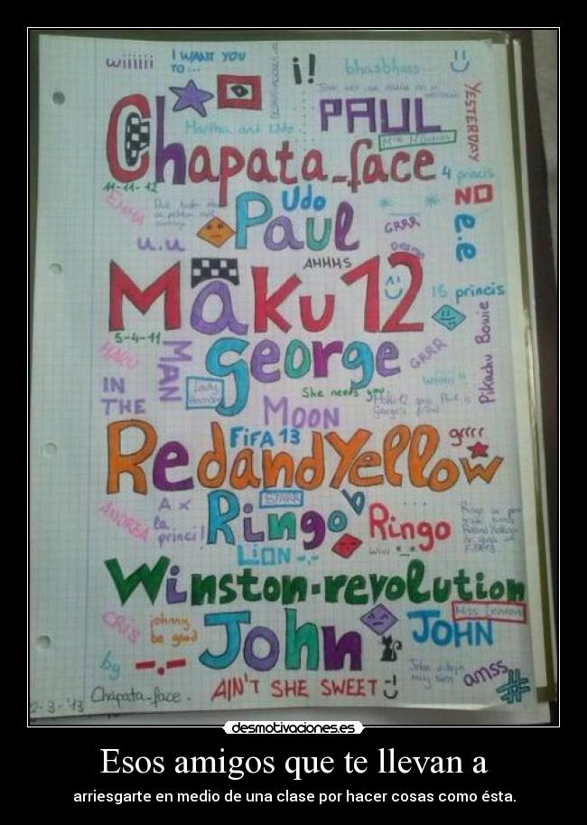 carteles amigos maku12 redandyellow winston revolution chapata face wiiiiiiiiiii desmotivaciones