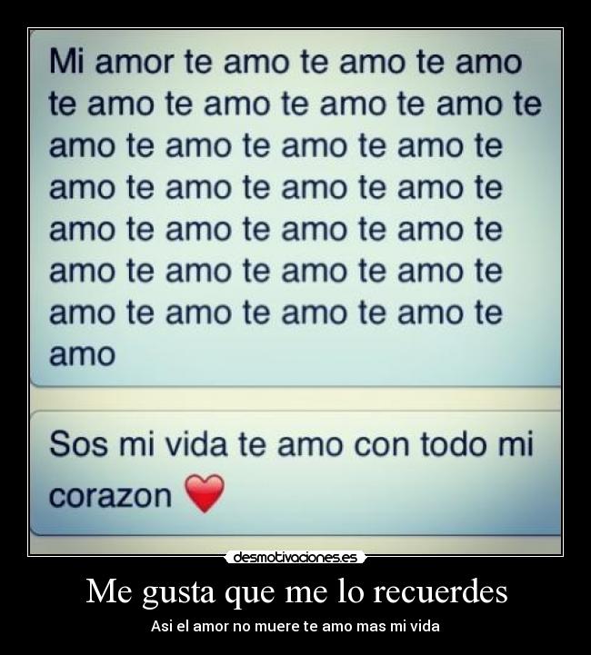 Me gusta que me lo recuerdes -