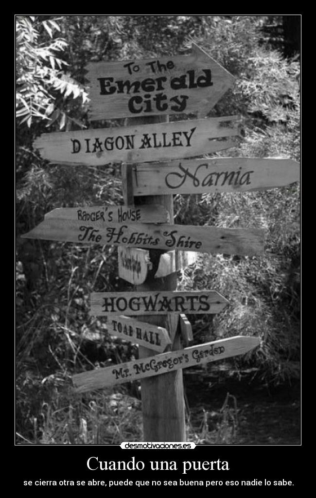 Cuando una puerta -