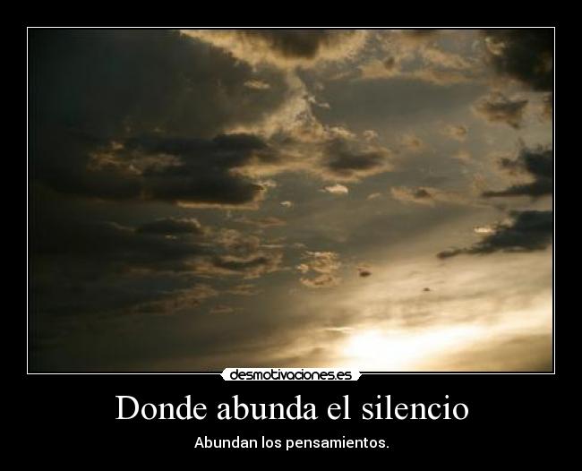 Donde abunda el silencio - 
