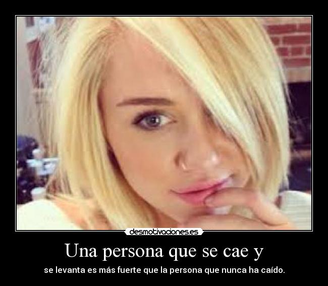 Una persona que se cae y -