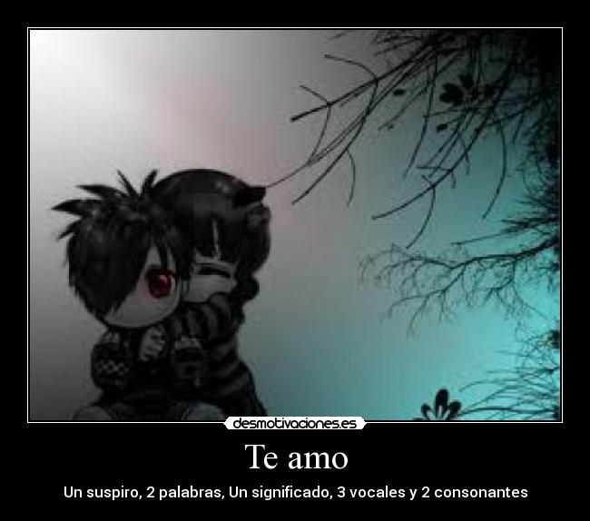 Te amo - Un suspiro, 2 palabras, Un significado, 3 vocales y 2 consonantes