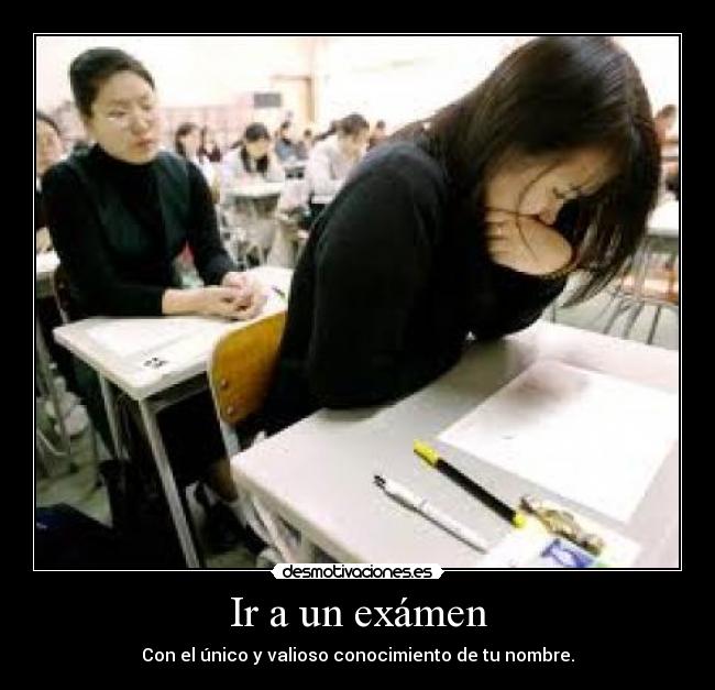 carteles examen desmotivaciones