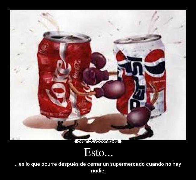 Esto... - ...es lo que ocurre después de cerrar un supermercado cuando no hay nadie.