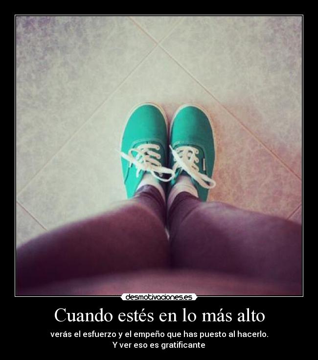 Cuando estés en lo más alto -