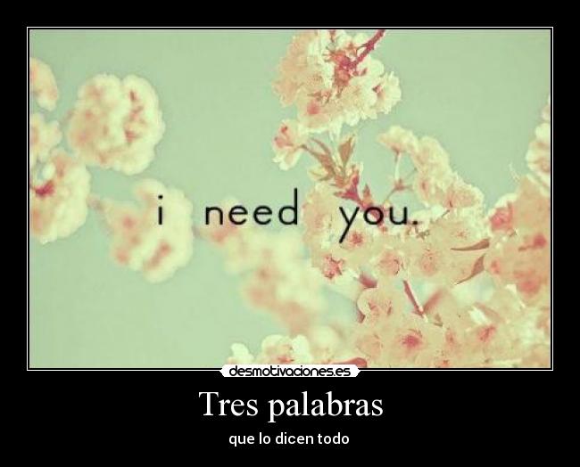 Tres palabras -