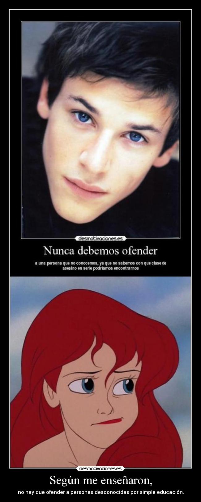 carteles ariel sirenita disney desmotivaciones