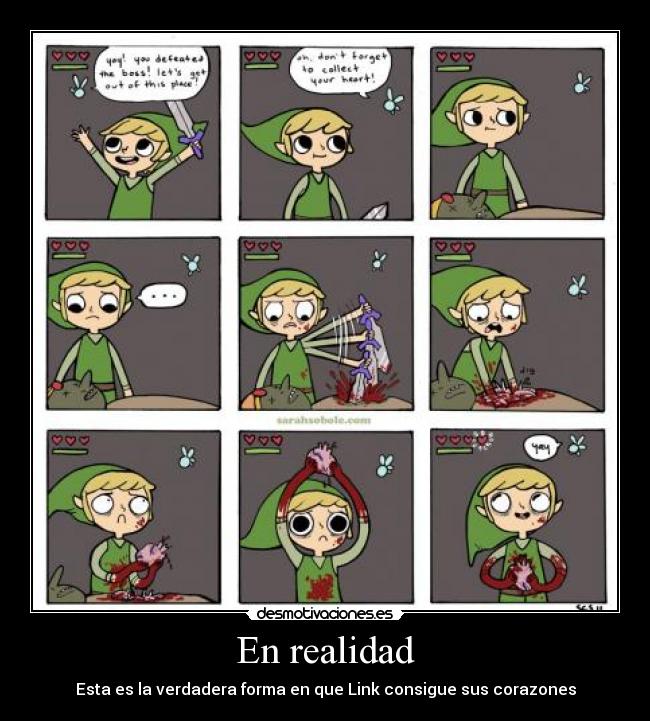 En realidad - Esta es la verdadera forma en que Link consigue sus corazones