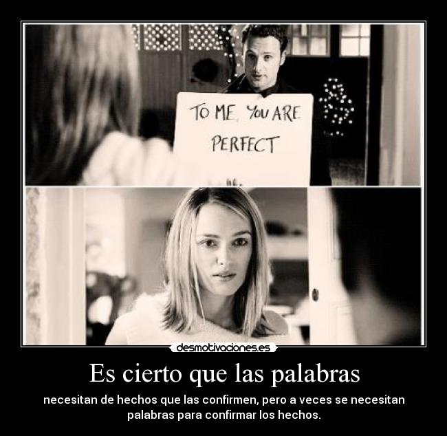 Es cierto que las palabras - 