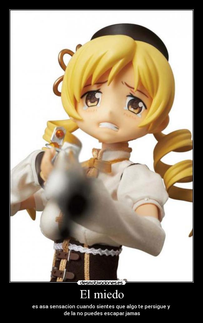 carteles miedo miedo figura mami tomoe desmotivaciones