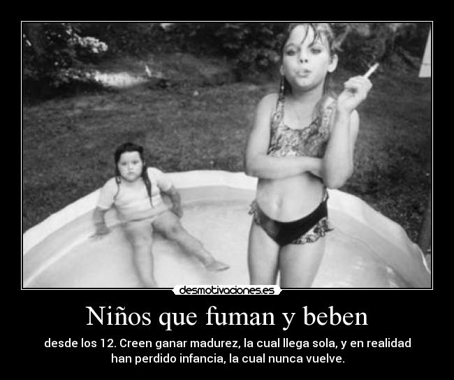 Niños que fuman y beben - 