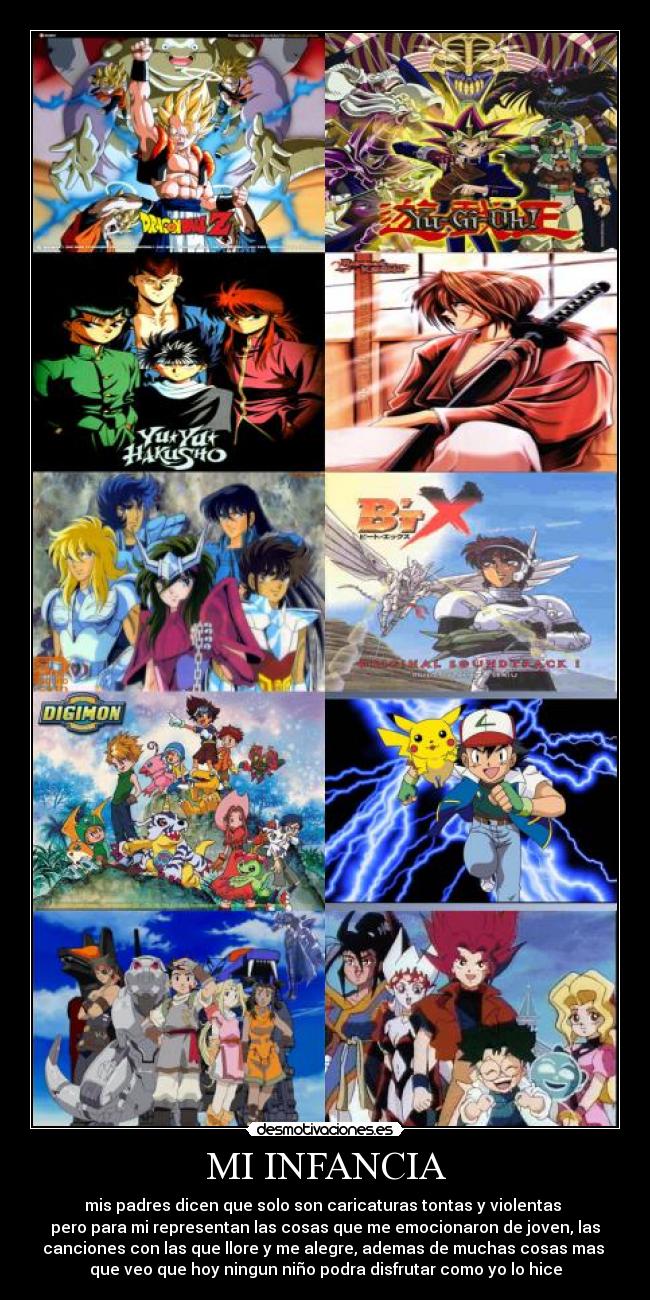 carteles infancia dragon ball digimon pokemon muchos mas conforman infancia desmotivaciones