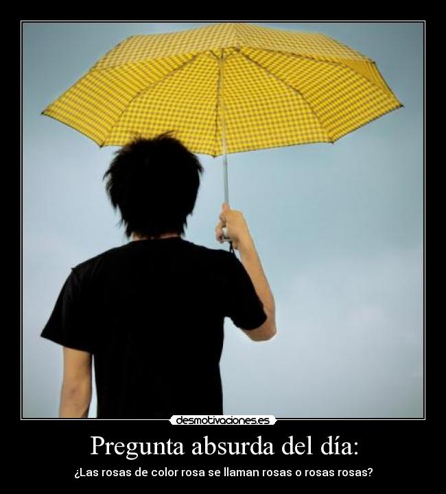 Pregunta absurda del día: - ¿Las rosas de color rosa se llaman rosas o rosas rosas?