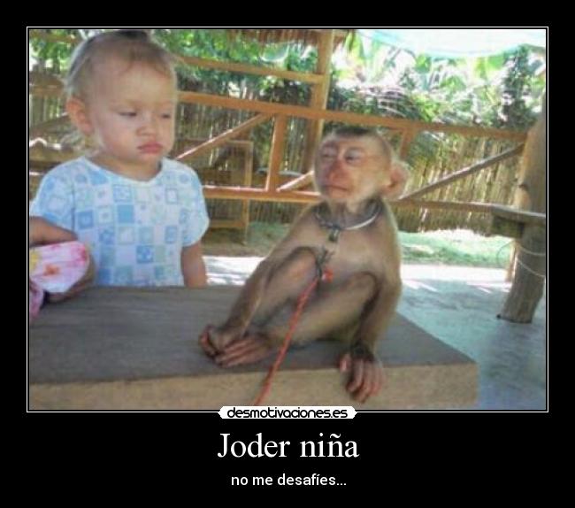 Joder niña - no me desafíes...
