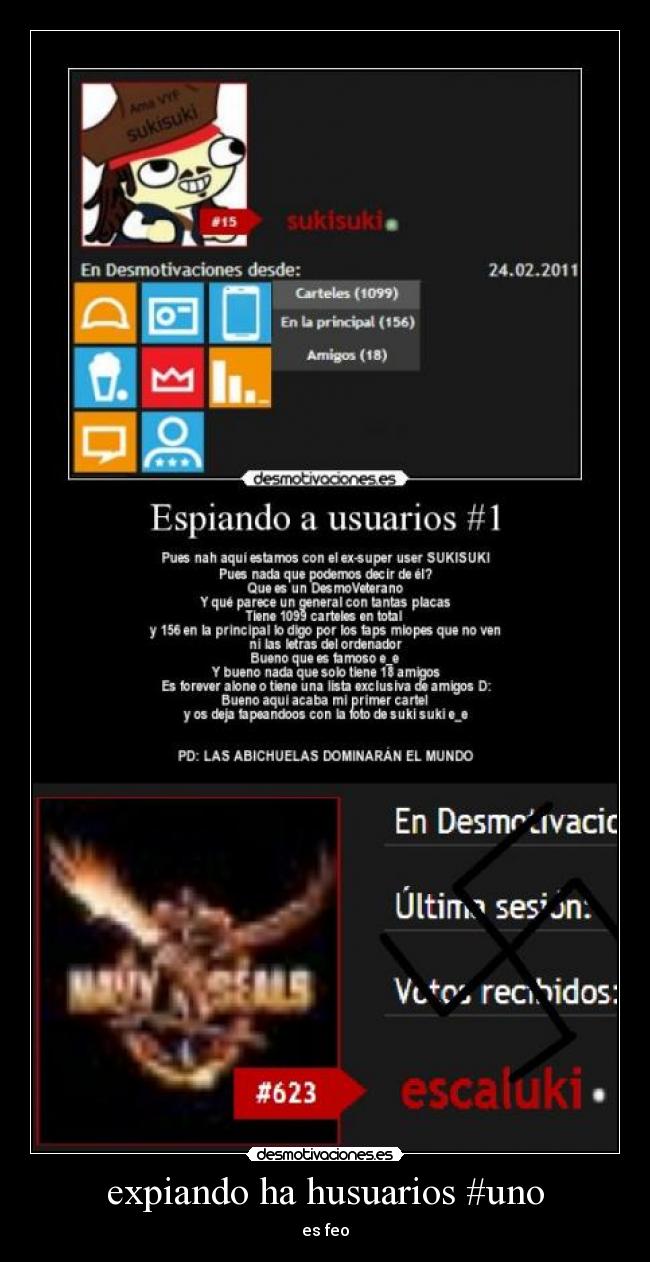 expiando ha husuarios #uno - es feo