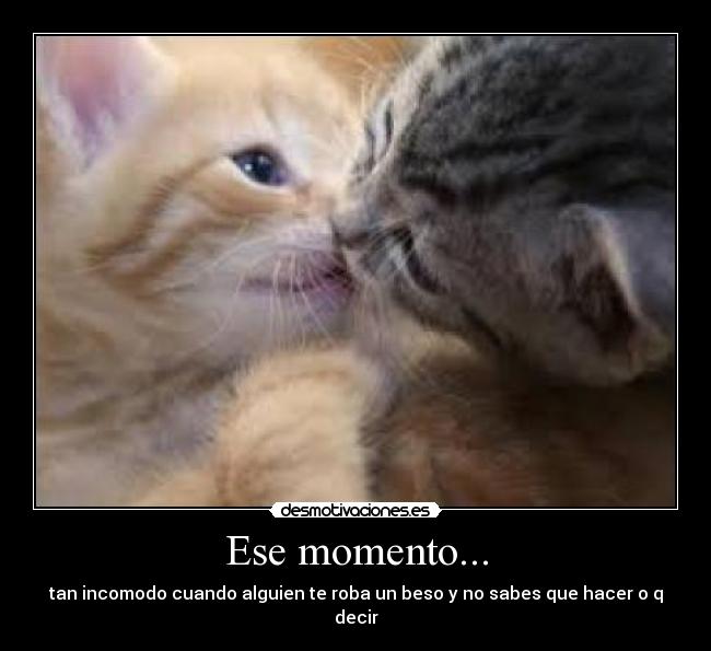 Ese momento... - tan incomodo cuando alguien te roba un beso y no sabes que hacer o q decir