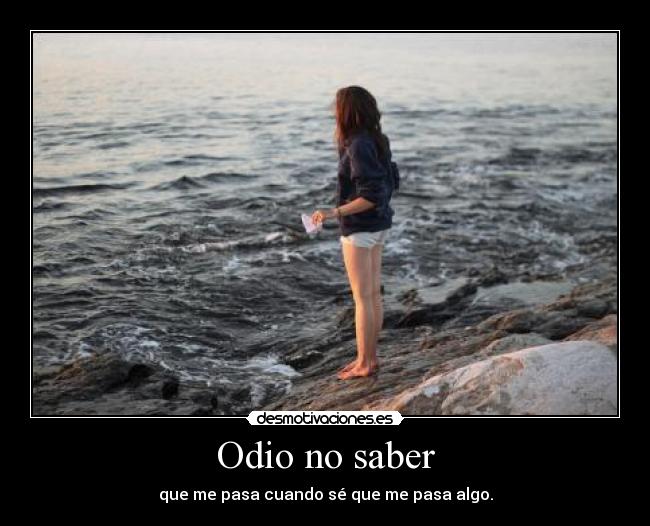 Odio no saber -