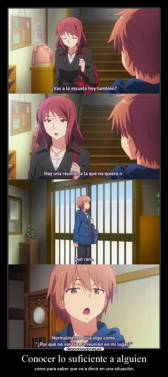 Conocer lo suficiente a alguien -