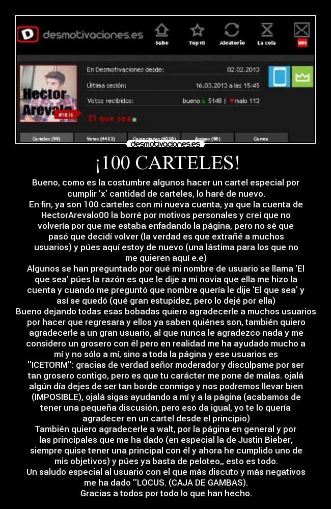 ¡100 CARTELES! -