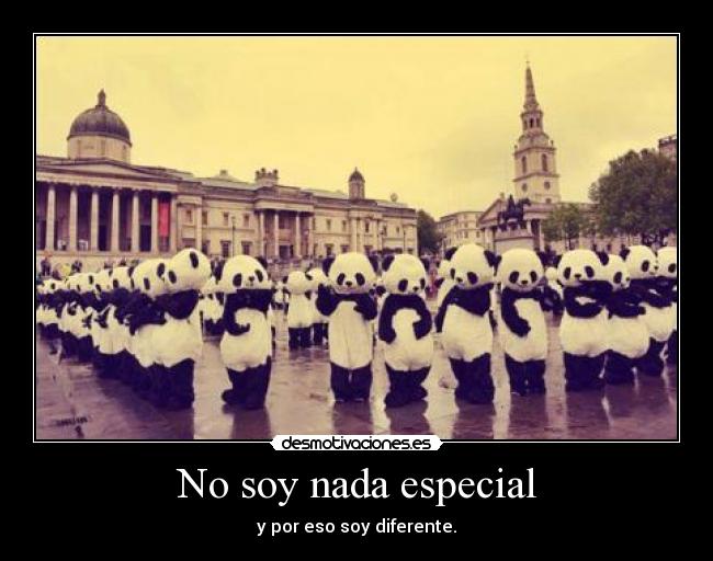 No soy nada especial - y por eso soy diferente.