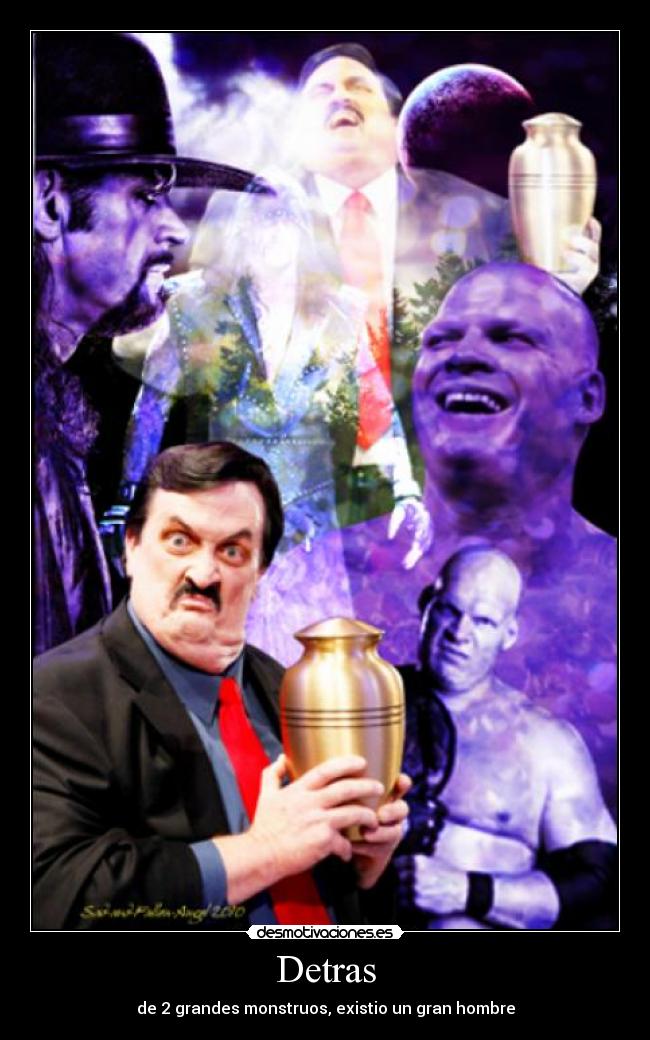 carteles paul bearer descanze paz rest peace undertaker kane wwe legend desmotivaciones