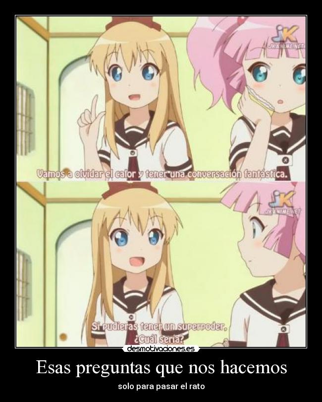 carteles anime shinigamisempai yuruyuri yuru yuri pasar rato elegiria contro espacio tiempo desmotivaciones