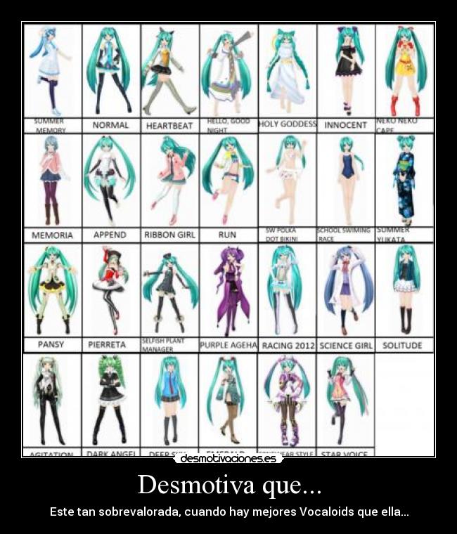 carteles anime vocaloid miku hatsune sobrevaloracion sobrevaloradas sobrevalorada japon desmotivaciones
