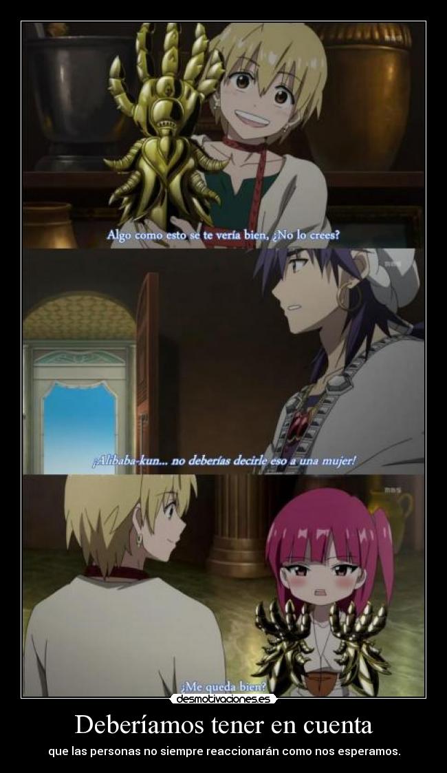 Deberíamos tener en cuenta -