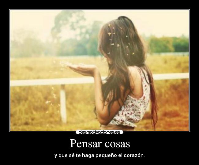 Pensar cosas -