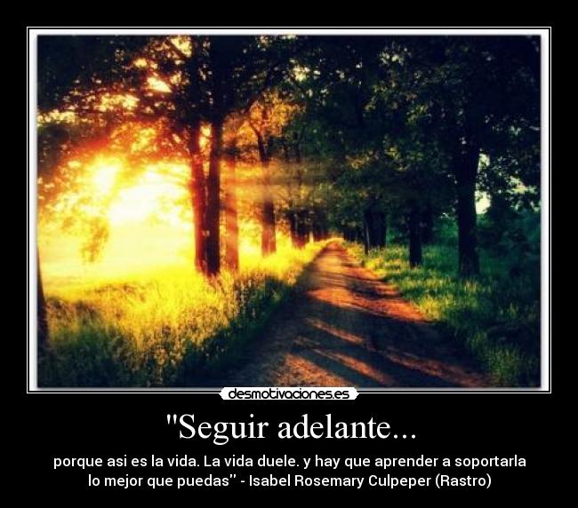 Seguir adelante... -