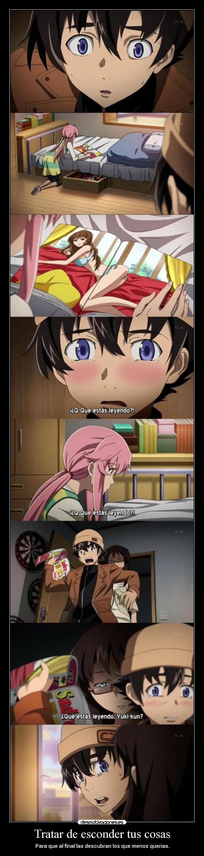 Tratar de esconder tus cosas - 