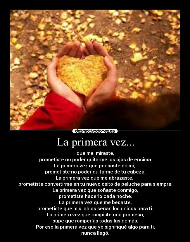 La primera vez... -