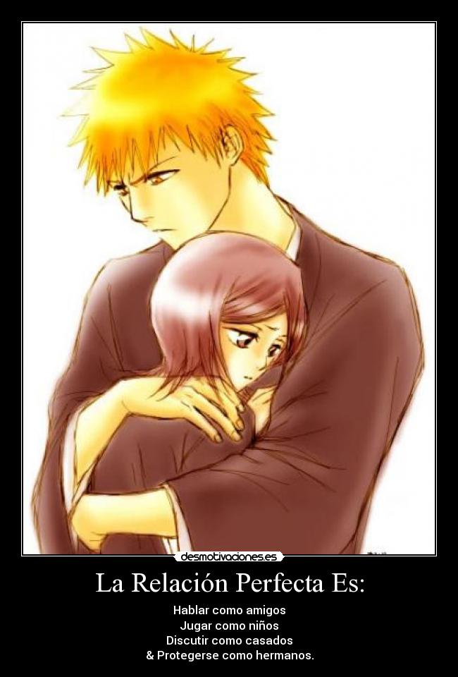 carteles anime bleach rukia ichigo amor desmotivaciones
