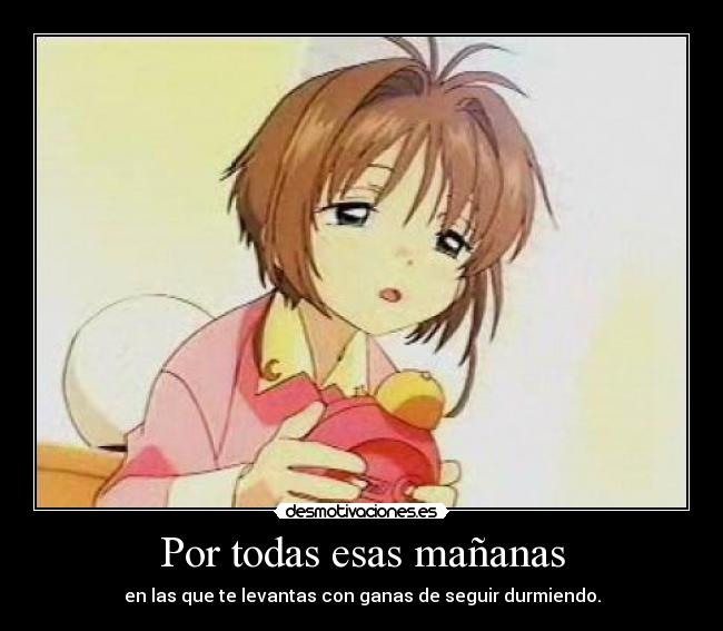 carteles sakura card captor harukaze mananas sueno anime manga desmotivaciones