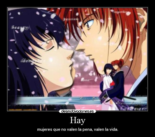 carteles anime amor samurai desmotivaciones