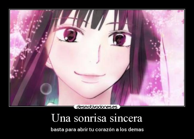 Una sonrisa sincera -