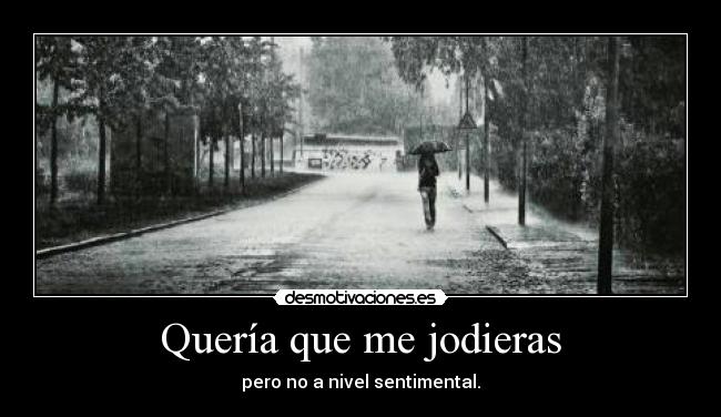 Quería que me jodieras - 