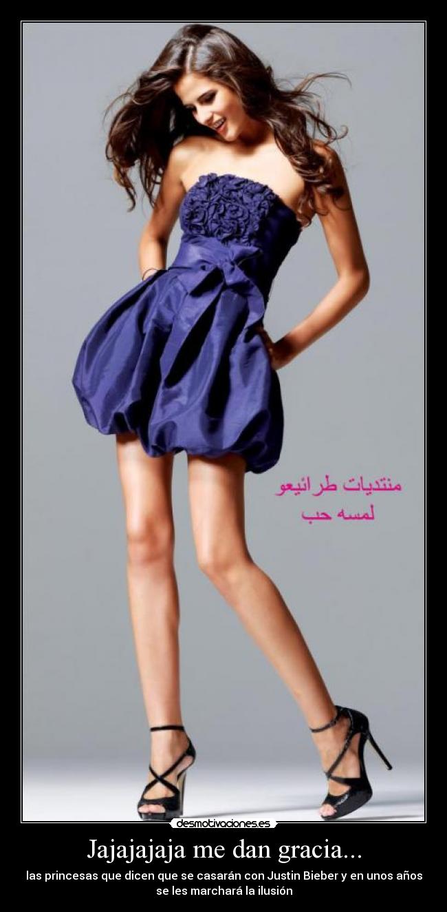 Jajajajaja me dan gracia... - las princesas que dicen que se casarán con Justin Bieber y en unos años
se les marchará la ilusión