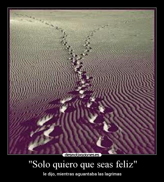 Solo quiero que seas feliz - 