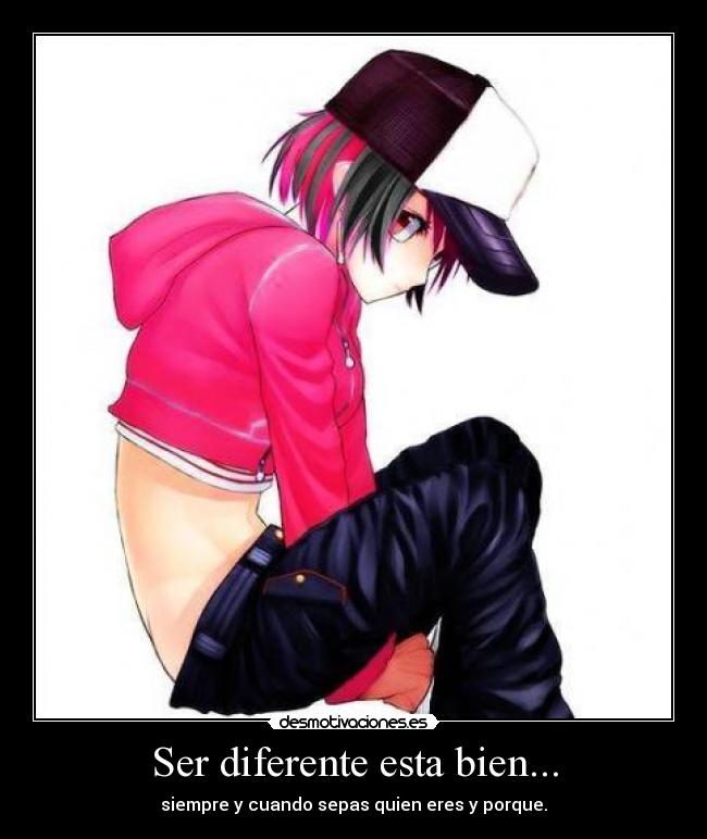 carteles anime deferente eres desmotivaciones