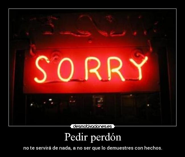 Pedir perdón -