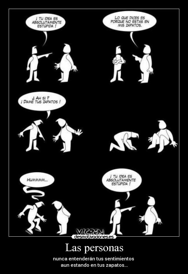 carteles laspersonas puntosdevista zapatos desmotivaciones